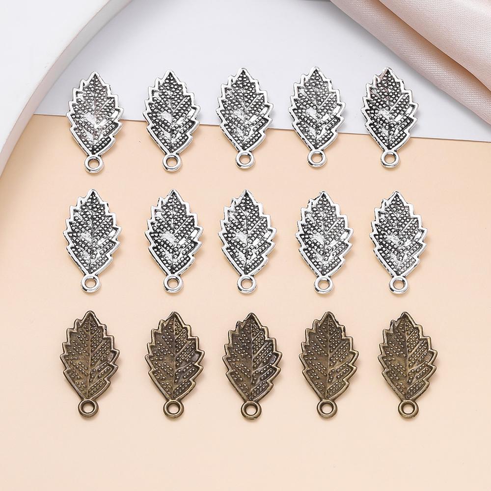 20pcs/lot 22*12.5mm Fashion Antique Tree Leaf Shape Charms Pendant Bracelets Necklace Jewelry Making Findings Accessories
