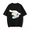 T-shirt Cinnamoroll 2026 cotone morbido manica corta girocollo stampa carina leggera top estivo per Donna uso quotidiano casual