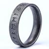 Vintage Viking Rune Ring For Men Unisex Minimalist Distressed Stainless Steel Jewelry
