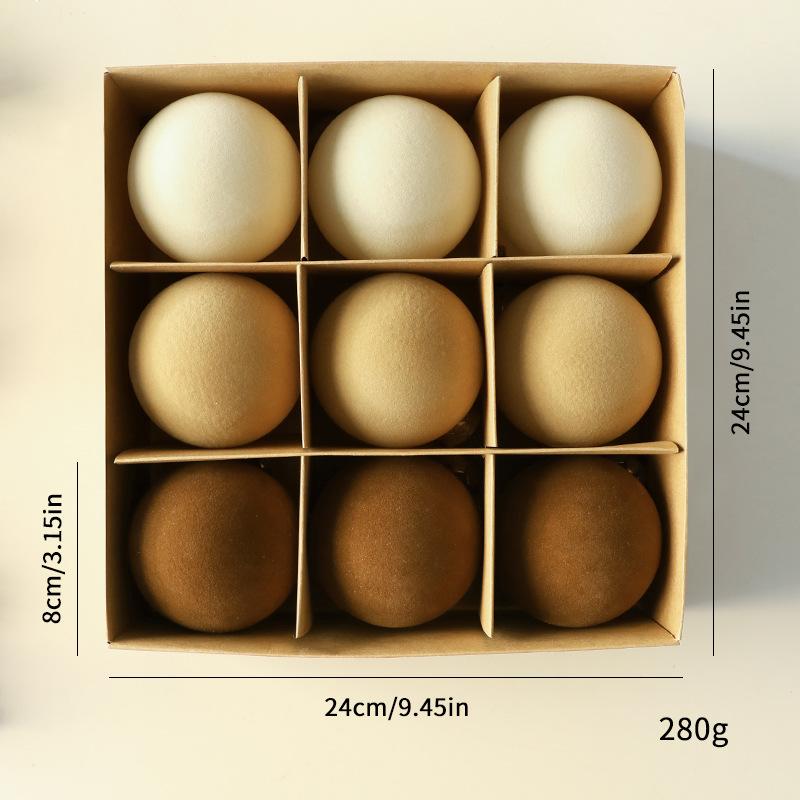 8cm Stoffbezogene Weihnachtskugeln Baumschmuck für Feiertagsdeko Heimparty Geschenk Dekorationen