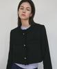 Nick&Nicole Charlotte Crop Tweed Jacket_Black