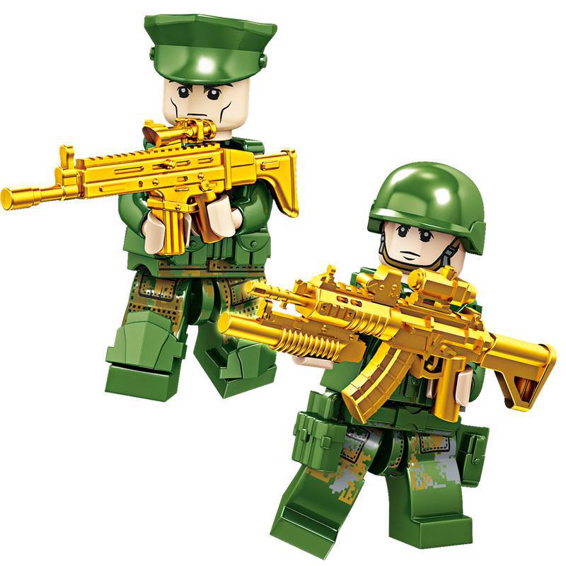 Le Yi 87008 Small Particle Military Special Forces Building Block Minifigures.