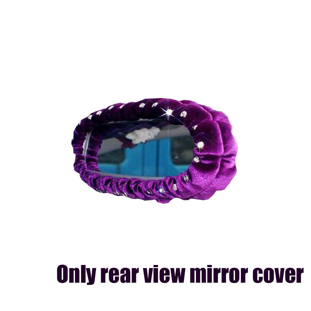 

Чехол на зеркало заднего вида автомобиля со стразами, утолщение, удлинение, плюшевый чехол на зеркало заднего вида салона автомобиля, аксессуары для украшения автомобиля фиолетовый