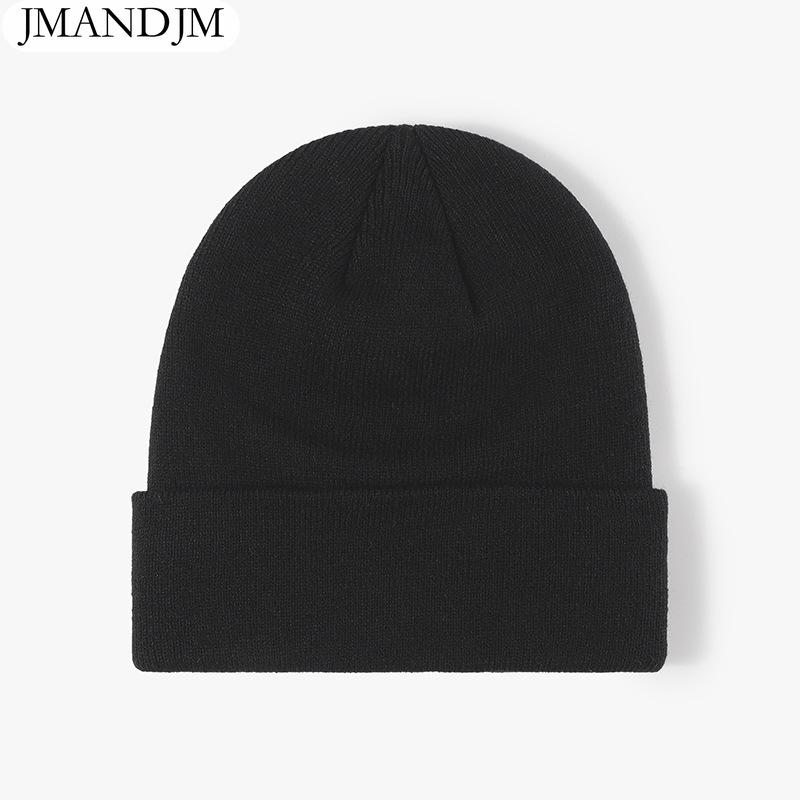 Disponibile Cappello a cuffia doppio ispessito caldo autunno e inverno cappello lavorato a maglia da donna semplice da uomo