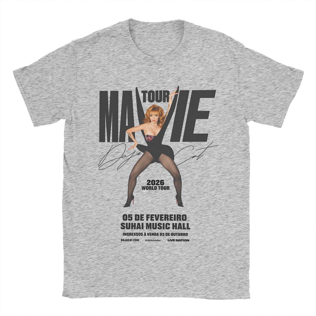 Doja Cat Tour Ma Vie T Shirts Unisex Pure Cotton Crazy TShirt Round Collar Tee Shirt Short Sleeve Clothing New Arrival