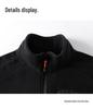 2025 Men's Windproof Fleece Jacket, Thickened Stand Collar, Warm Lining, Customizable and Available for Group Purchase