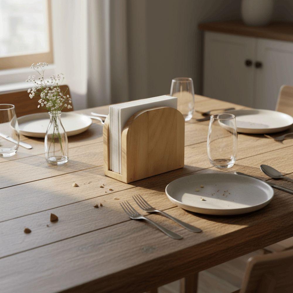 Drewniane Pudełka na Chusteczki Drewno Lite Pionowy Design Pionowy Dozownik Serwetek Użytek Komercyjny