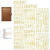 3 Sheets 3D Gold Puffy Letter Number Stickers 1 Inch Golden Foam Alphabet Letter Stickers for DIY Gift Scrapbooking Cup Decor