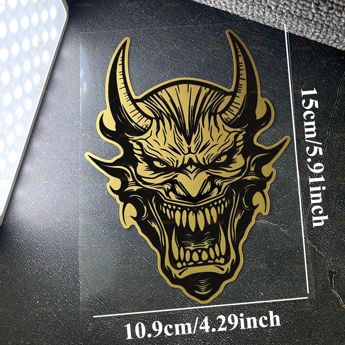 

1 шт. Золотые наклейки «Демон» для мотоцикла, водонепроницаемые, для обтекателя мотоцикла, хвостового кофра, окна автомобиля, кузова скутера, универсальные виниловые наклейки