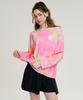 Leijibi [Set] Cotton Candy String Women'S Rash Guard + Wrap Skirt Culottes Pink