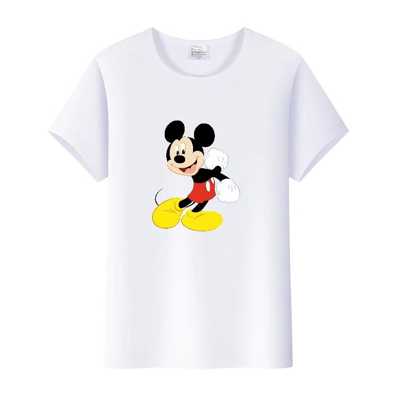 Funny Cartoon Tshirt Top Summer Blouses Short Sleeve T-shirt White Tee Mickey Mouse Graphic Clothes Gift Unisex