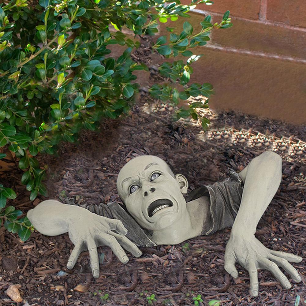 Halloween Crawling Zombie Horror Props Outdoor Garden Statue Graveyard Ornament