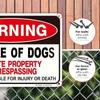 Metal Poster Beware of Dog Sign Private Property Protection No Trespassing Wall Art