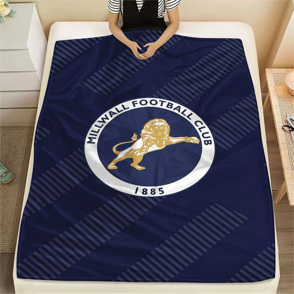 Millwall Printed Flannel Blanket, soft throw for bedroom sofa, washable, Christmas present, great gift.