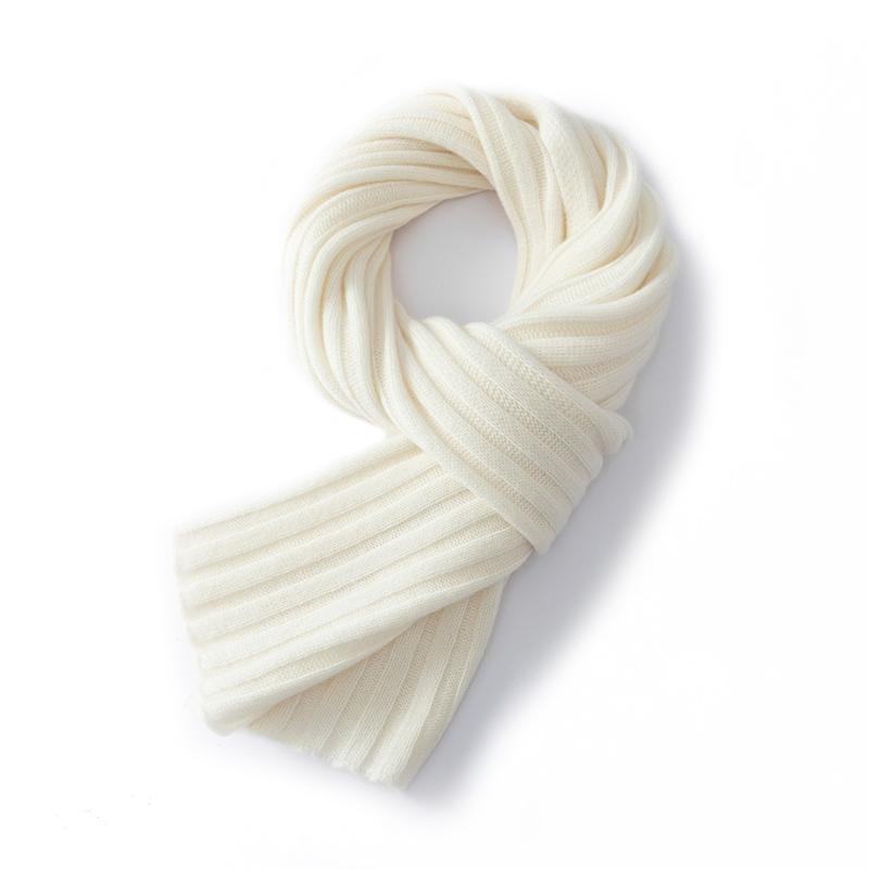 

Женский кашемировый шарф Qinghe cashmere 30% кашемир 70% шерсть Женская осенне-зимняя кашемировая шаль мягкая и теплая белый