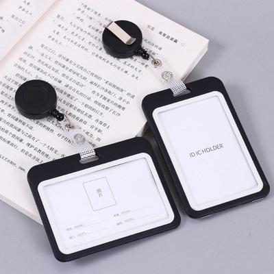 Working Permit Case Badge Holder Lanyard Clip Card Cover Exhibition ID Tag Sleeve Badge Reel Retractable for Staff Pass Card