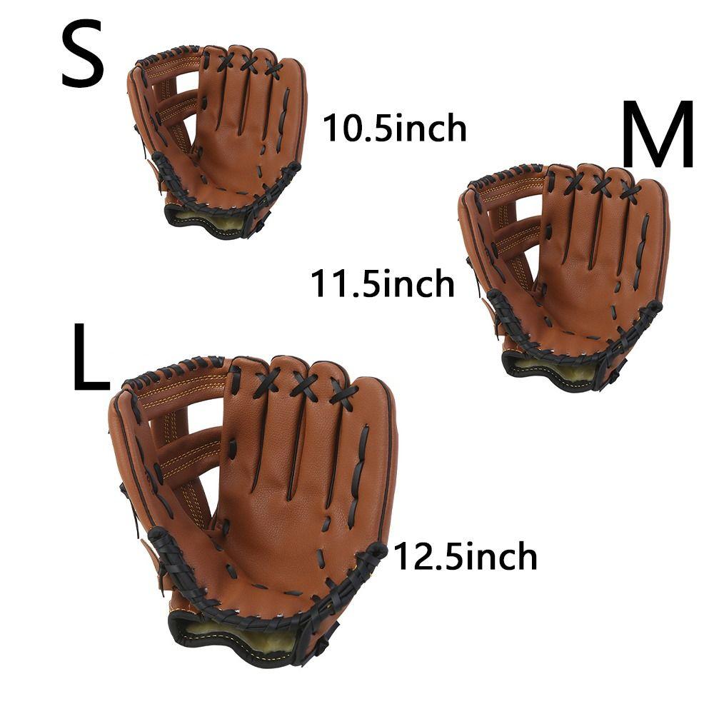10.5/11.5/12.5in Baseball Glove PU Leather Batting Gloves Training Equipment  Infield Baseball