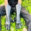 40.64 Cm Medieval Knight Nazgul Gothic Gauntlet Gloves Pair Dark Blackened Gloves Best Halloween Gift