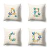 Polyester Pillow Case Decoration Home Furnishing 26 English Letter Printing Pillow Case Car Lumbar Pillow Bedside Mat