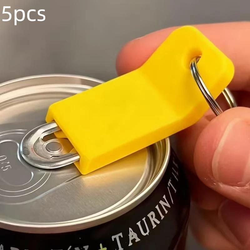 Apribischi per Lattine di Soda, Rimuovi Coperchi per Lattine di Bevande Portatile, Apribottiglie Sicuro per Lattine di Soda, Birra, Bevande Energetiche 1/5Pz