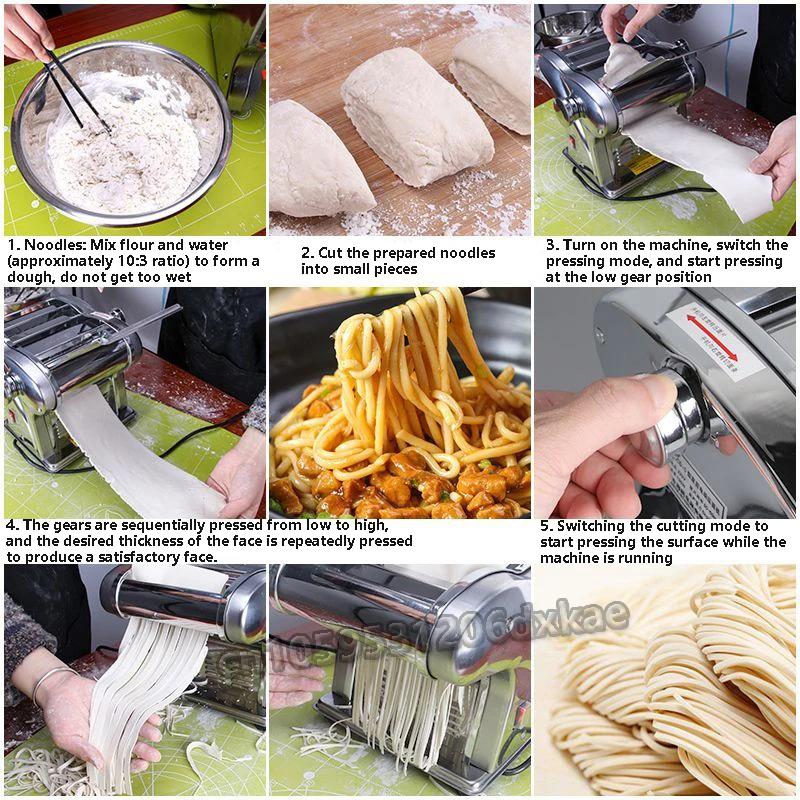 Full Automatic New Small Stainless Steel Noodle Machine Dumpling Skin Wonton Skin Dough Pressing Machine 220V