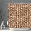 Straw Weave Shower Curtains Waterproof Wood Grain Stone Pattern Golden Cloth Bath Curtain Set Multi-size Screen for Bathroom