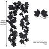 1.8M Hallow Artificial Black Rattan Maple Leaf Vine Christmas Wall Hanging Maple Leaf Vines Leaf Rose Indoor Garland Fake Flower