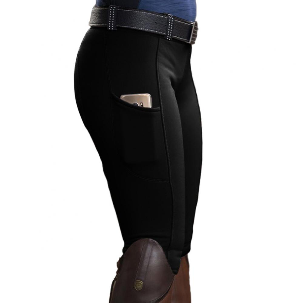 Full Seat Equestrian Breeches Anti-pilling Navy Horse Riding Tights Pocket Hip Lift Equestrian Pants Horse Racing Trousers