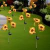 Sonnenblumen-Gartenlicht - Dekorative Nachtlampe für Außenrasen, Hof, Villa, Balkon