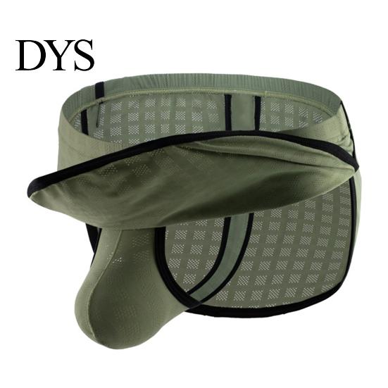 Slim Fit Men Thong Sexy Low-Rise Elastic Waistband Briefs Solid Color Breathable Mesh Panties Daily Wear Boxer