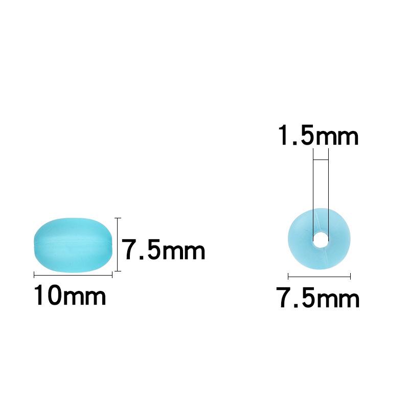 10mm/8mm Acrylic Fashion Rubber Frosted Beads for Necklace Jewelry Making Matte Beaded Candy Color 100Pcs Mixed Color Pendants