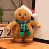 Lovely Gingerbread Man Plush Toys Kawaii Christmas Gingerbread Plushie Dolls Stuffed Soft Toy For Birthday Party Decor