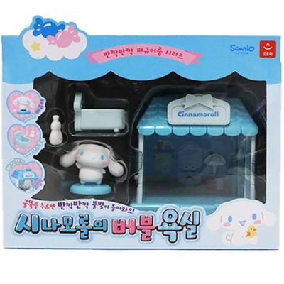 Sanrio Cinnamoroll Bubble Bathroom Figure Room, Mixed Colors Korean Popular Toys