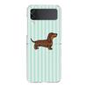 Transparent Phone Case For Samsung Galaxy Z Flip 3 4 5 6 7 Hard Folding PC Z Flip3 Flip4 Cover Cute Dachshund Bulldog