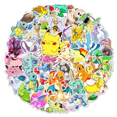 50 Anime Pokemon Graffiti Stickers Car Mobile Bicycle Water Cup Decorative Stickers Waterproof
