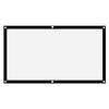 16:9 Thicken Portable Non Crease Soft White Polyester Projector Curtain Projection Screen 1.4-2.3 Meters Viewing Distance (40in )