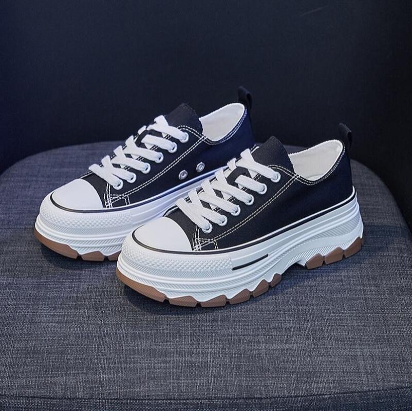 Womens Shoes  Spring And Summer New Breathable High Platform Woman Tennis Shoes Casual Canvas Sneakers For Women