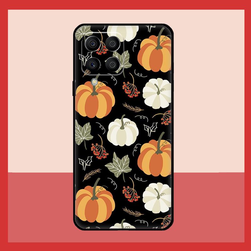 Autumn Leaves Fall Pumpkin Halloween Case For Samsung Galaxy M52 M32 M53 M16 M11 M21 M31 M35 M12 M13 M14 M15 M36 M56 M55 M34 M54