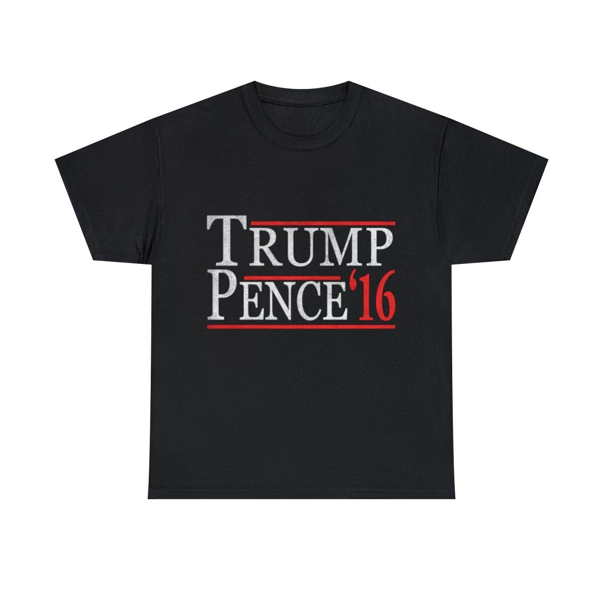 Retro Donald Trump Mike Pence Graphic Tee Shirt, S-5XL M