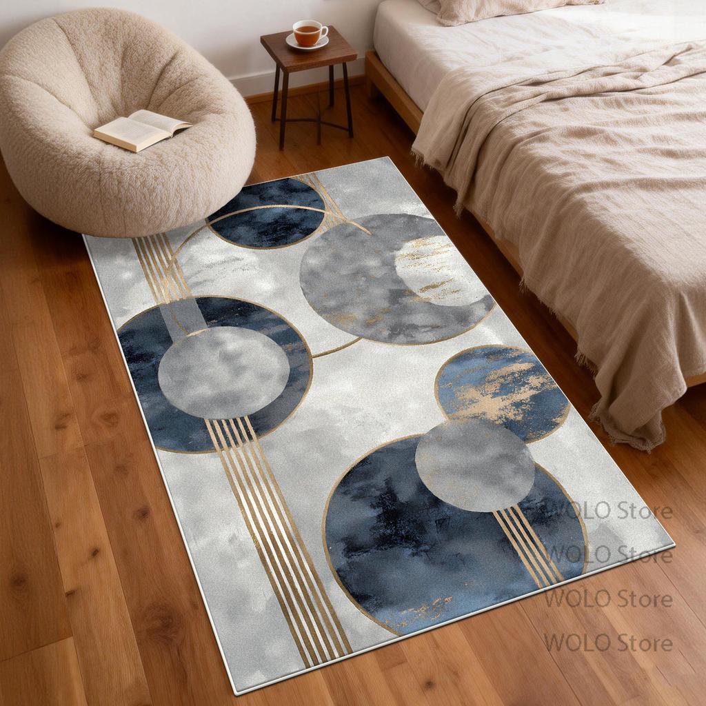 Alfombra de Estilo Moderno y Sencillo Decoración de Dormitorio de Lujo Lavable Antideslizante Alfombra para Sofá Suave Sala de Estar Mesas de Café Felpudo Personalizable