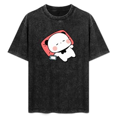 Mochi Panda Bear Sleeping T-Shirt Customs Oversized T Shirt Cute Tops Customs Design Your Own T Shirts for Men Graphic