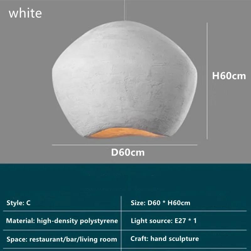 Nordic Minimalist Wabi-Sabi Art Pendant Lights Lustre Restaurant LED Chandelier Homestay Decor Bedroom Loft Hanging Ceiling Lamp