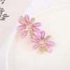 2PCS Fashionable Diamond Hair Clip Colorful Petal Hair Accessories Women's Side Duckbill Clip Hair Fringe Stylish Hairpins