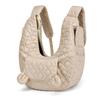 Wearable Pet Carrier for Small Dogs and Cats, Quilted Travel Pack with Supportive Shoulder Design and Utility Pockets