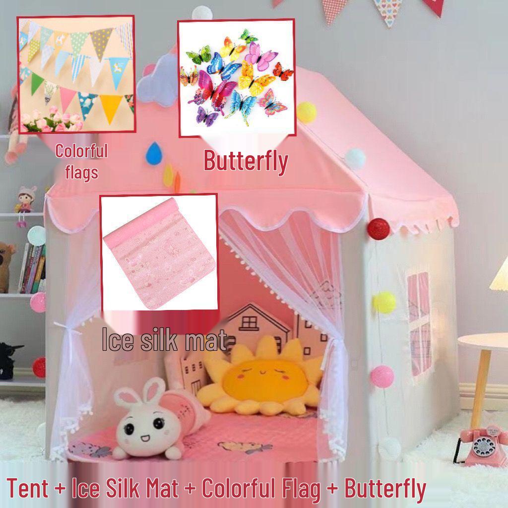 Princess Castle Indoor Play Tent with Mosquito Net for Kids - Birthday Gift Idea