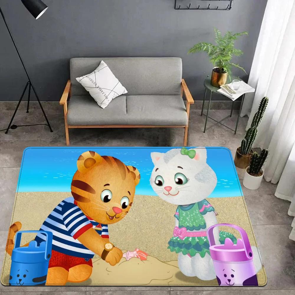 

Daniel-Tigers Stop Hallway Carpet Washable Non-Slip Living Room Sofa Chairs Area Mat Kitchen Doormat Area Rug 40x60cm