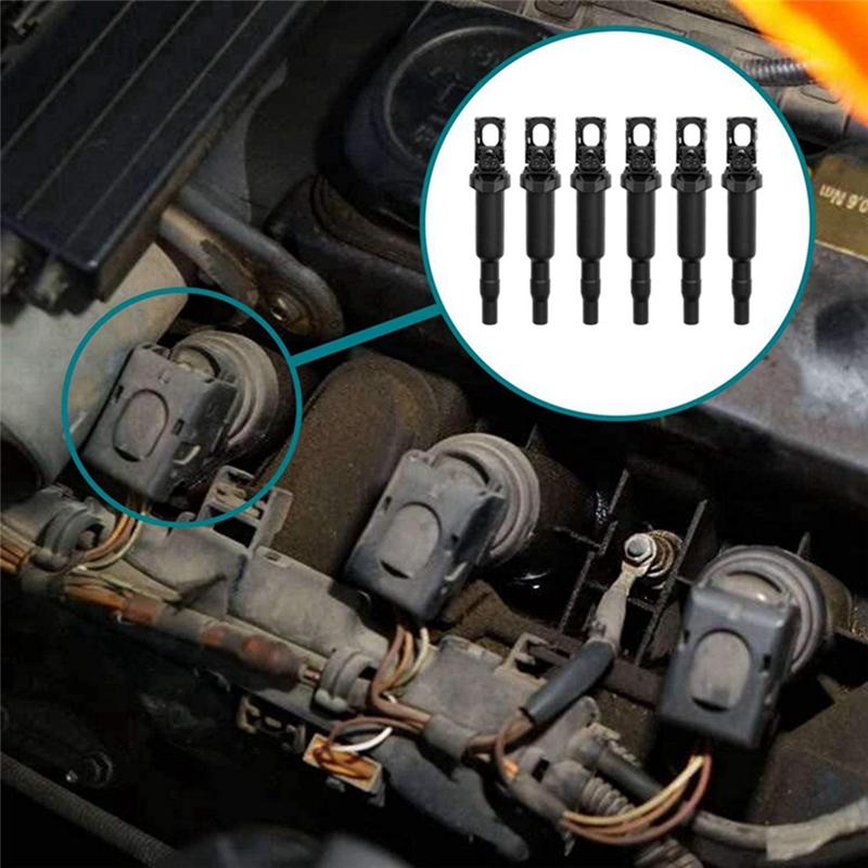 4 Pcs For BMW E46 E60 E85 E90 Ignition Coils With Spark Plug Connector 12138657273 12137594937 Accessories Parts