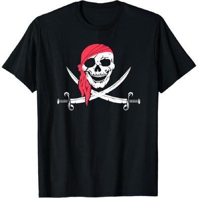 Jolly Roger & Calico Jack Costume d'Halloween Drapeau T-shirt Pirate