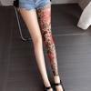 1 pezzo Collant Stampati con Tatuaggi da Donna Collant Patternati Senza Cuciture a 360 Gradi Calze a Rete Trasparenti Grafiche