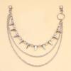Zinc Zinc Zinc Alloy Rivet Studded Pants Chain Studded Jeans Chain Fashion Pants Hanging Chain  Steet